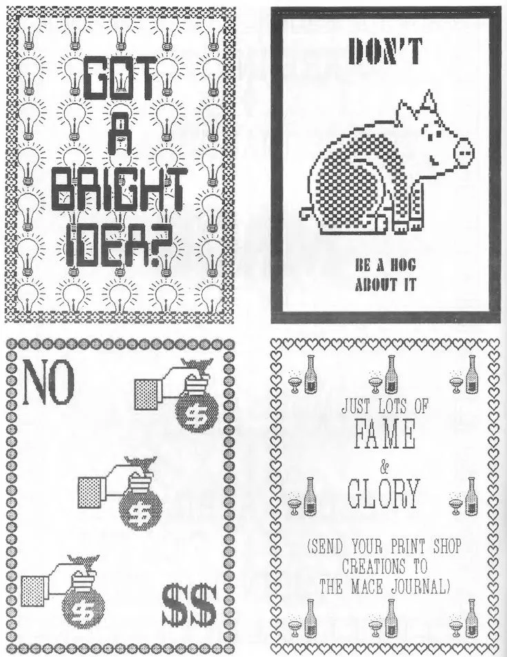 AppleWorks screenshot taken from Apple IIe Enhanced version